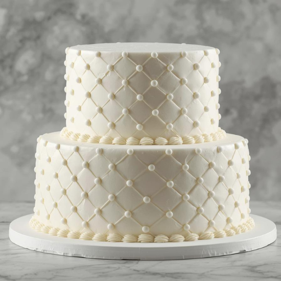 Wedding Cake 2 tier Pearl